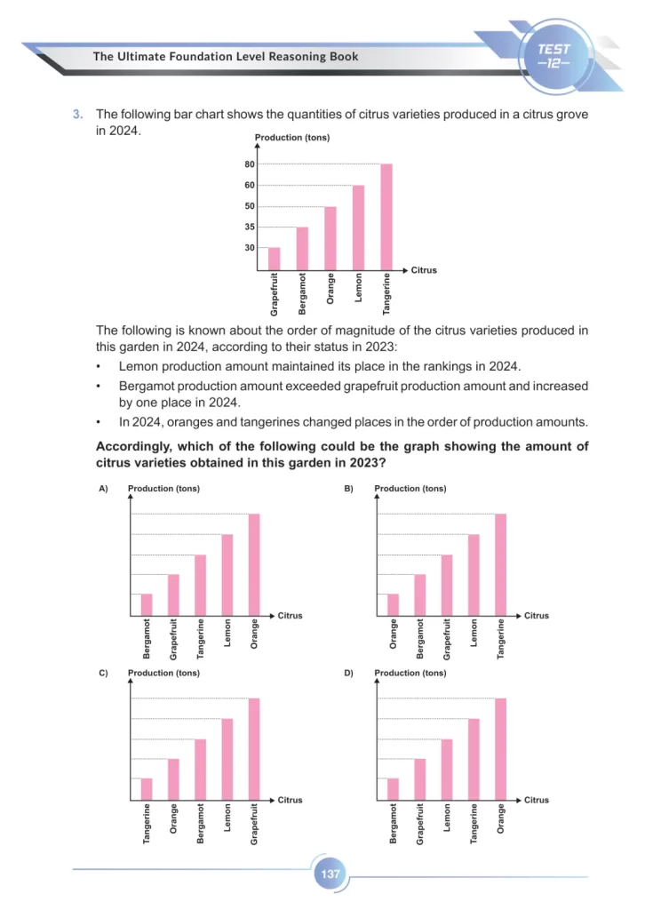 The Ultimate Foundation Level Reasoning Book sample test 12, page 7.